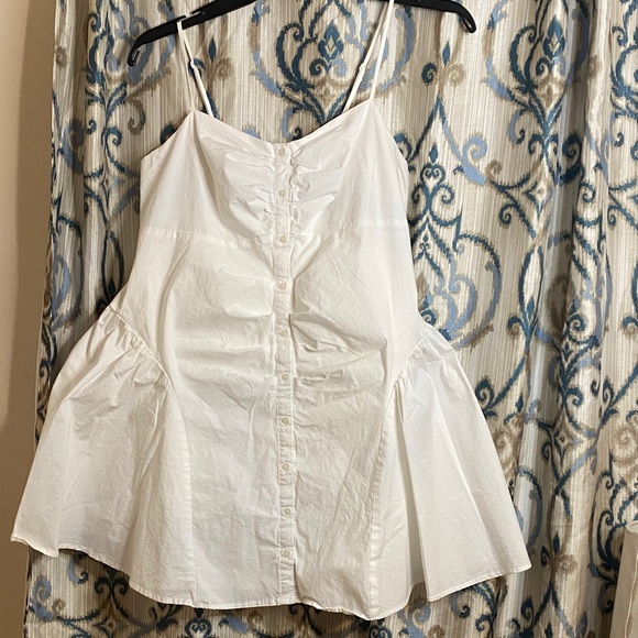 wild fable Blue Ruched Button-Front Spaghetti Strap Mini Dress - Picture 3 of 7